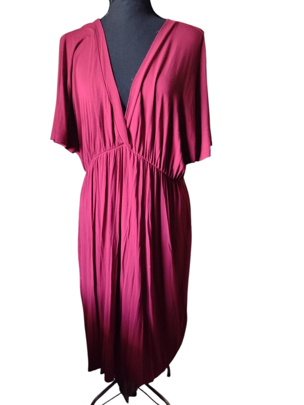 Women's Midi Dress in Deep Berry By Lock And Love